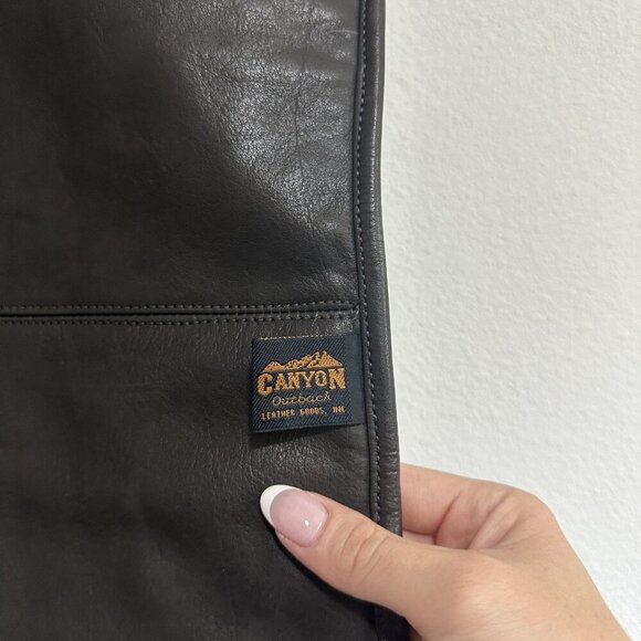 Canyon Outback Leather Goods Brown Genuine Bruno’s Memorial Logo Garment Bag - Picture 4 of 11